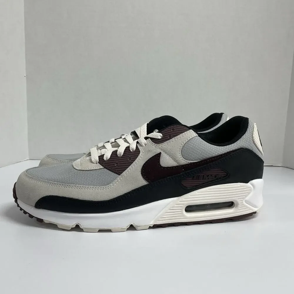 Nike Air Max 90 Burgundy Crush DQ4071 004 Size 15 Men White Grey Red Black Shoe